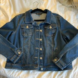 Baccini Blue Jean Jacket, gorgeous Style Contrast Stitching.